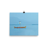VIKING SHIP (Mosaic Blue) Photo paper poster