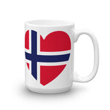 NORWEGIAN FLAG HEART (NORWAY) - Coffee/Tea Mug