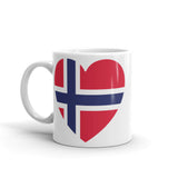 NORWEGIAN FLAG HEART (NORWAY) - Coffee/Tea Mug