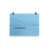 VIKING SHIP (Mosaic Blue) Photo paper poster