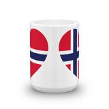 NORWEGIAN FLAG HEART (NORWAY) - Coffee/Tea Mug