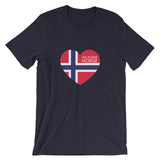 JEG ESKER NORGE (I LOVE NORWAY, in Norwegian) - Unisex short sleeve t-shirt