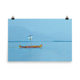VIKING SHIP (Mosaic Blue) Photo paper poster