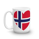 NORWEGIAN FLAG HEART (NORWAY) - Coffee/Tea Mug