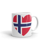 NORWEGIAN FLAG HEART (NORWAY) - Coffee/Tea Mug