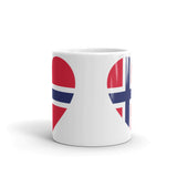 NORWEGIAN FLAG HEART (NORWAY) - Coffee/Tea Mug